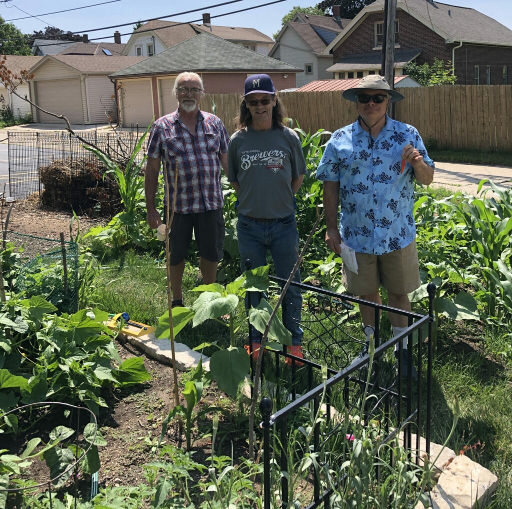 Volunteer at our Community Garden at St. Mark's Lutheran Church, 2023.