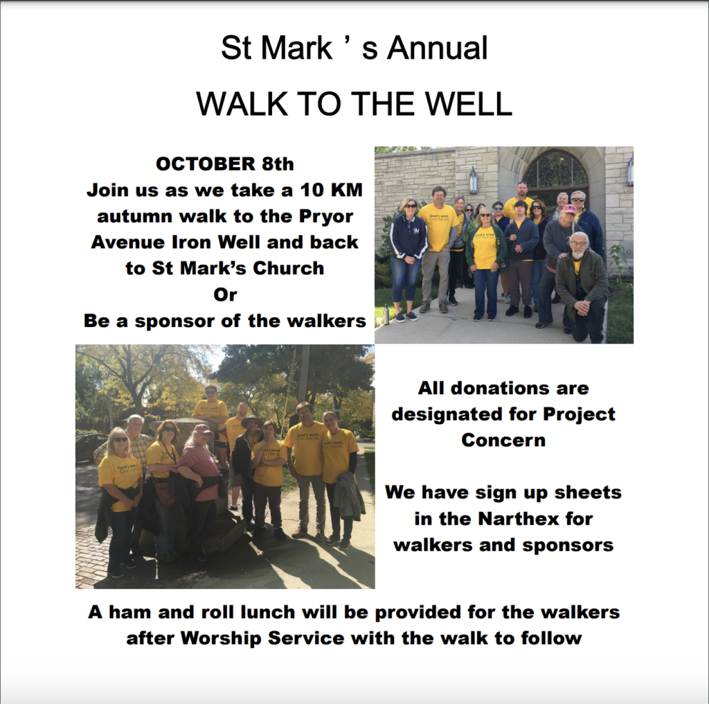 St. Mark's Annual Walk to the Well.