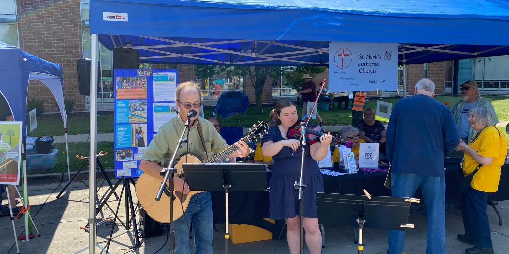 St. Mark's Lutheran Church playing music at Cudahy Days, 2022.